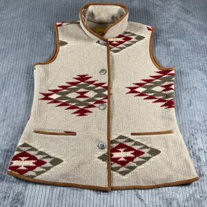 Upcountry By Du Monde Aztec Southwestern Vest Womens Medium Fleece